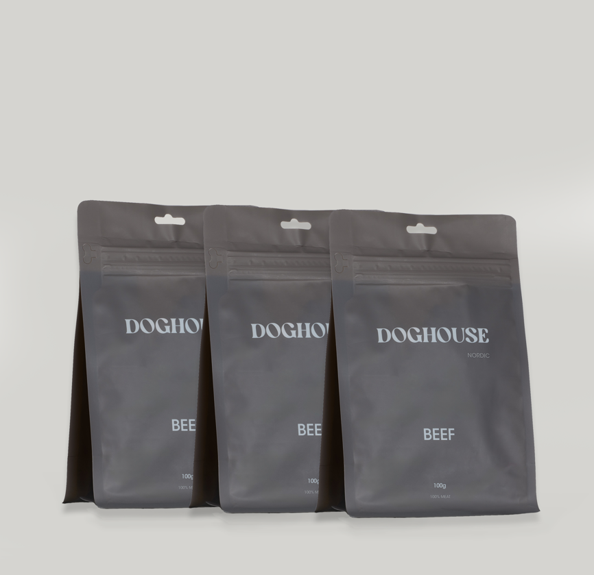 3-pack hundgodis - Nöt 300g